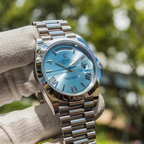 rolex day-date platinum ice blue|rolex day date platinum price.